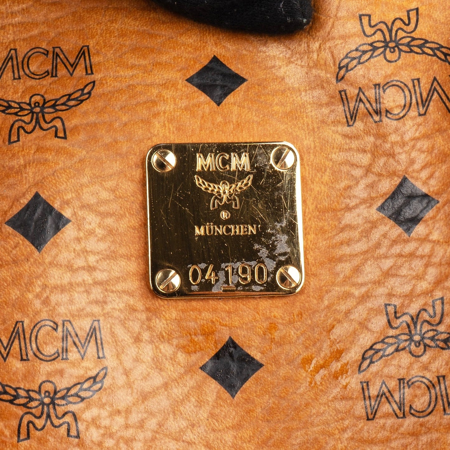 MCM Monogram Visetos Boston Handbag
