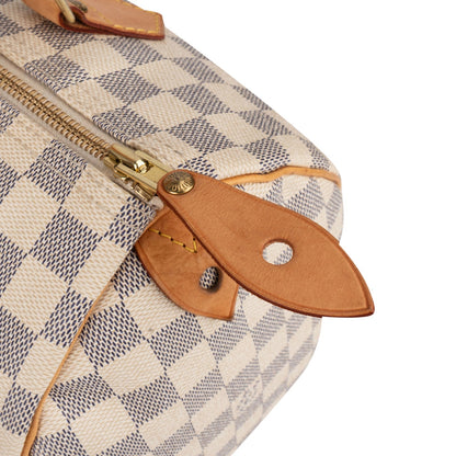 Louis Vuitton Monogram Damier Azur Speedy 30 Handbag