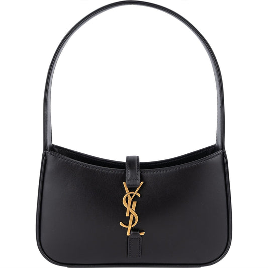 Saint Laurent Black Leather 5 à 7 Mini Hobo Handbag
