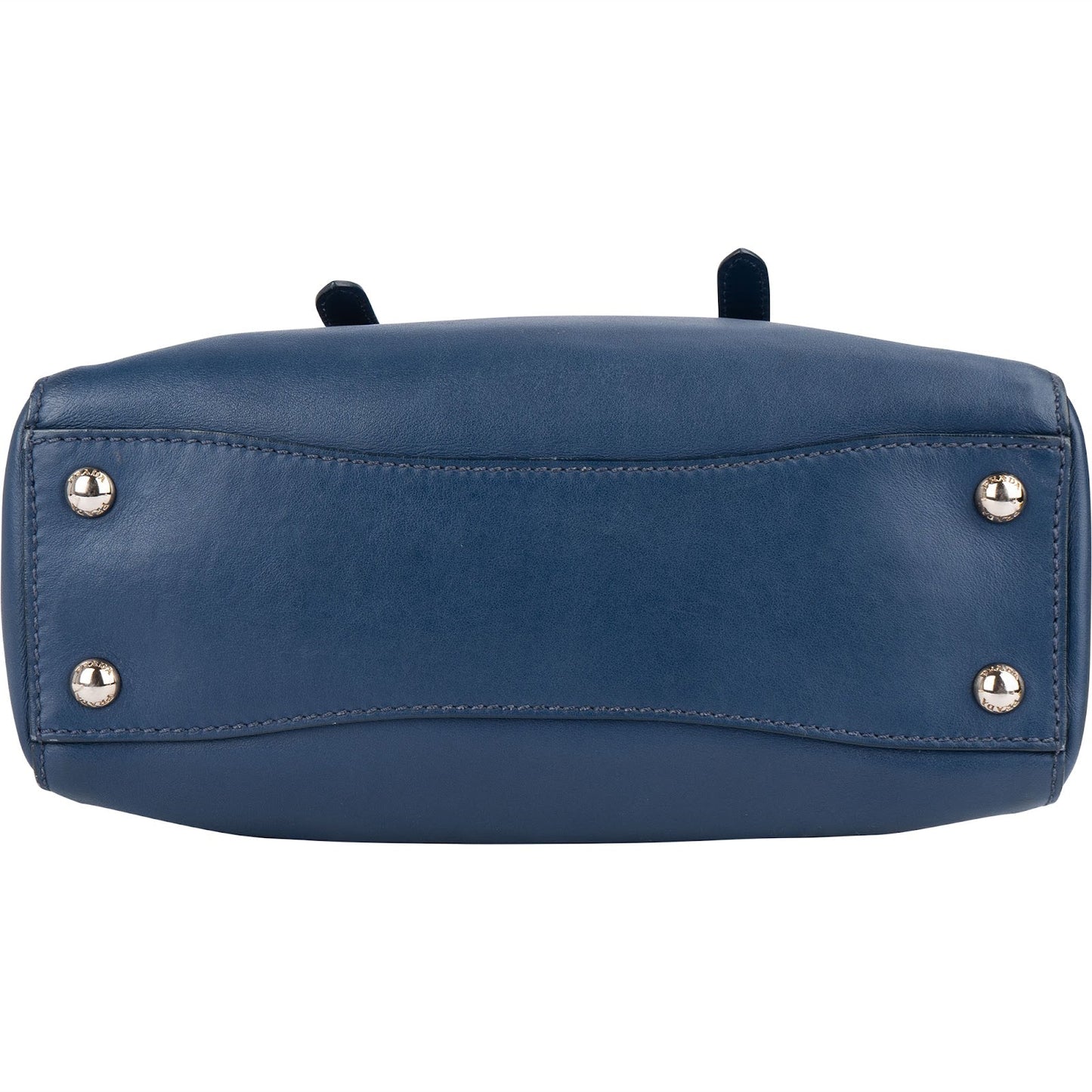 Prada Blue Leather Tote Shoulder Bag