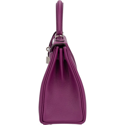 Hermès Swift Anemone Kelly Palladium 25 Sellier Handbag