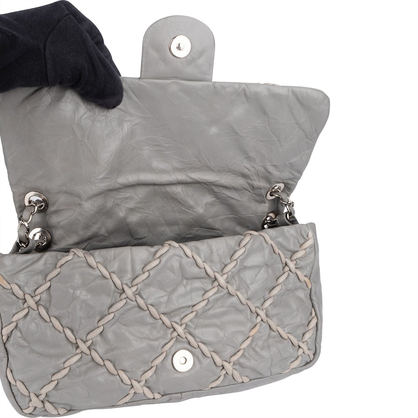 Chanel Leather Ultra Stitch Single Flap Shoulder Bag