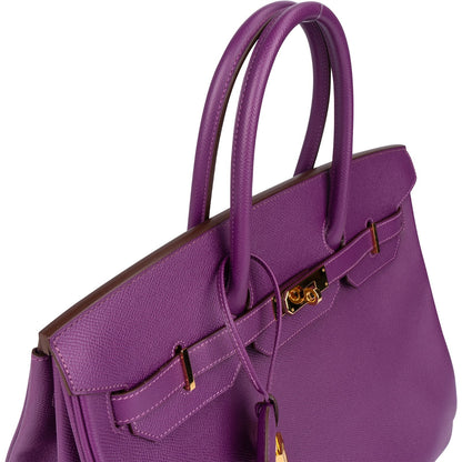 Hermès Violet Epsom Leather Birkin 35 Handbag