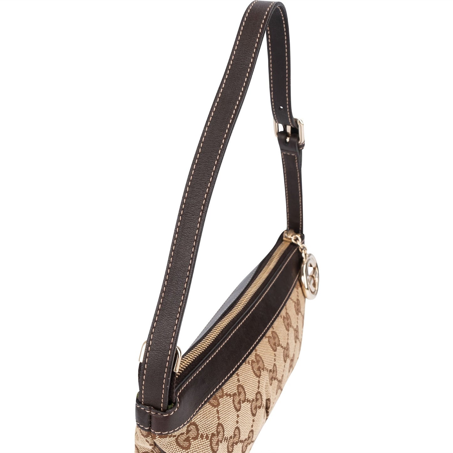 Gucci Monogram GG Charm Pochette Shoulder Bag