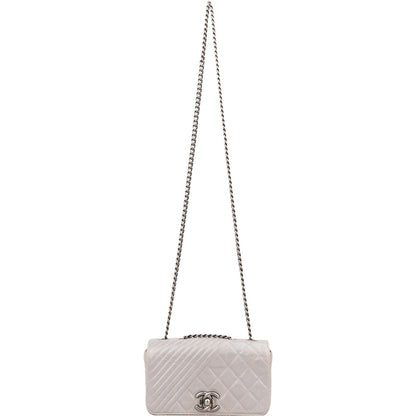 Chanel Aged Quilted Calfskin Coco Boy Single Flap Crossbody Bag