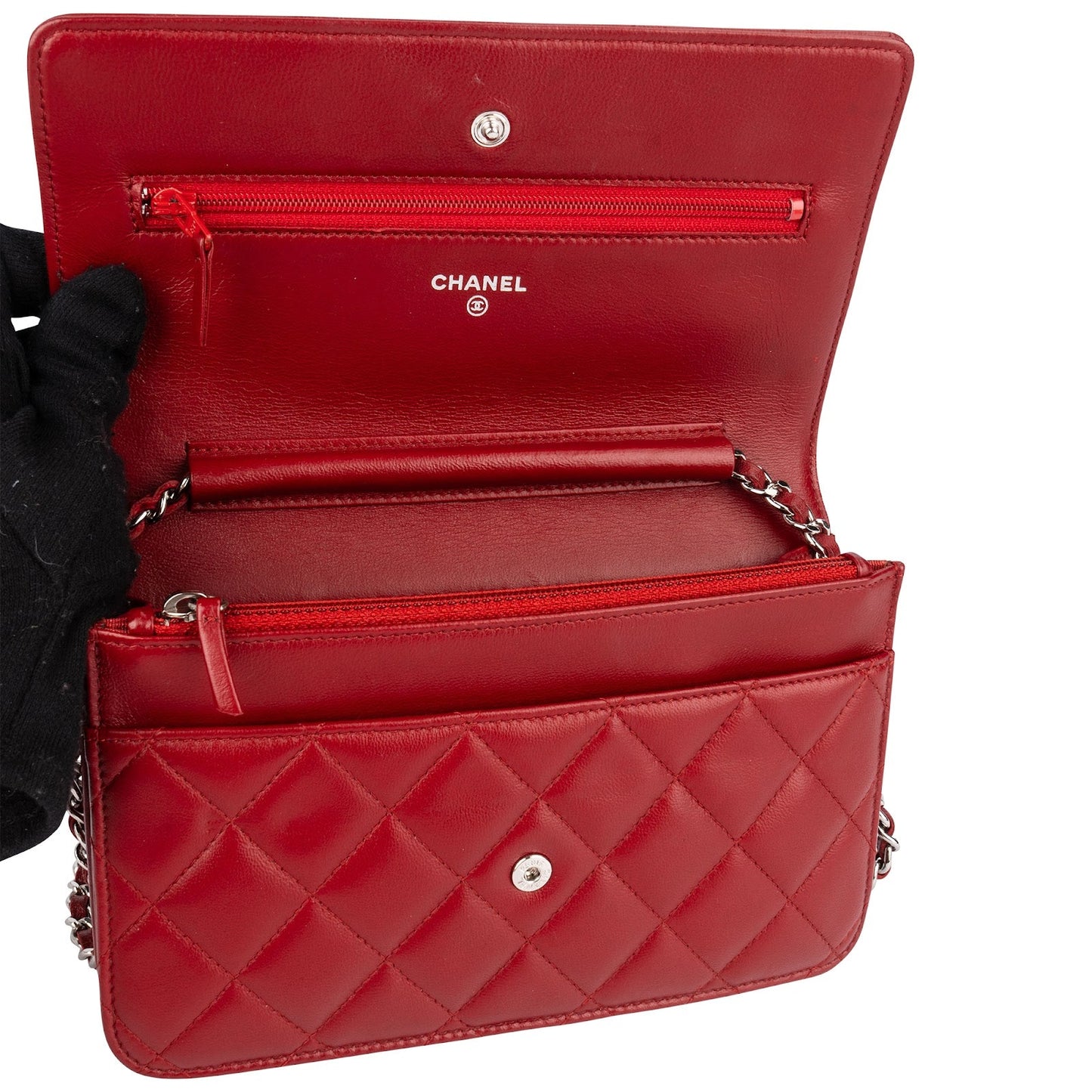 Chanel Quilted Lambskin Wallet On Chain Crossbody Bag