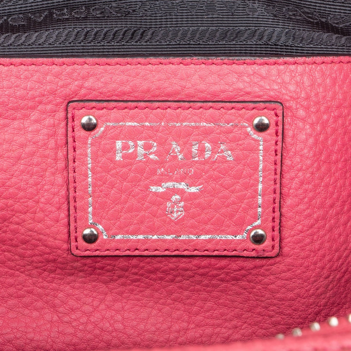Prada Grained Leather Bauletto Handbag