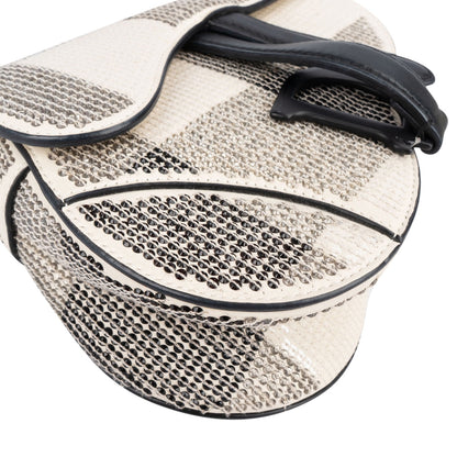 Christian Dior Studded Sequins & Rhinstones Mini Saddle Bag Handbag