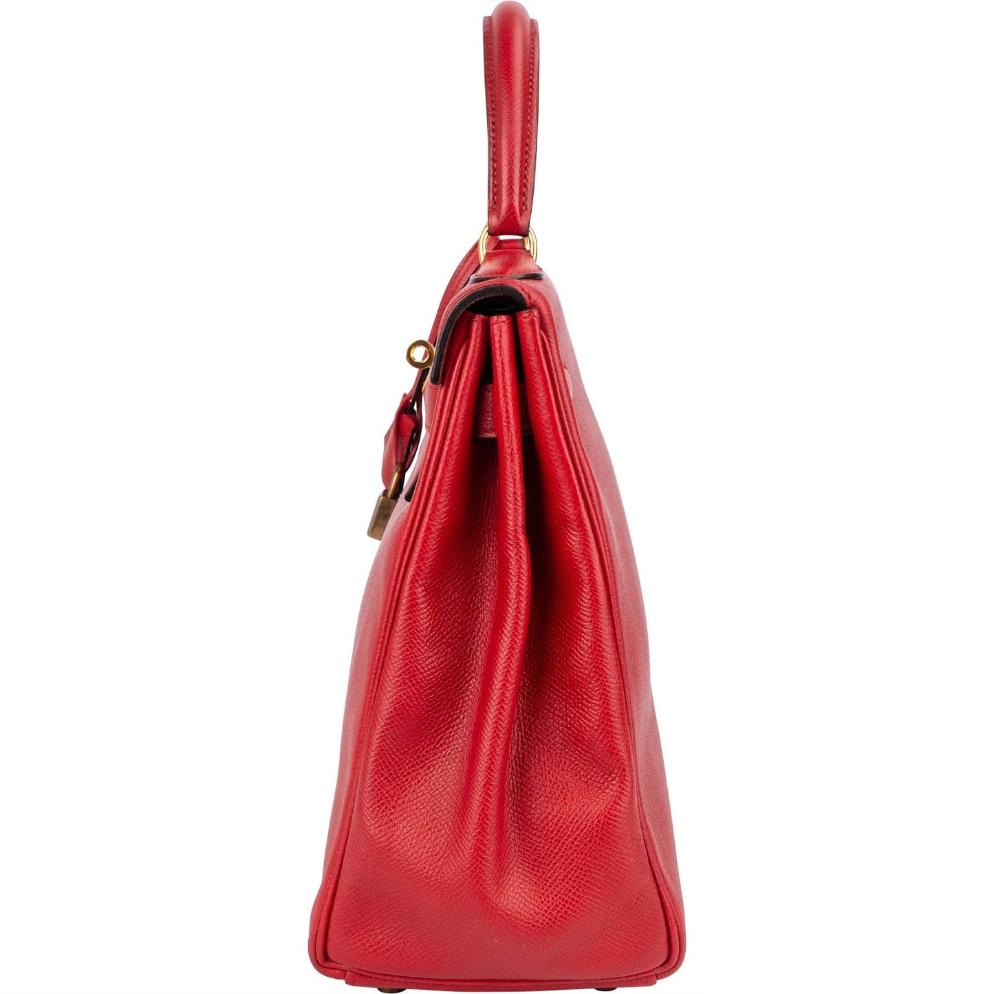 Hermès Rouge Courchevel Leather Kelly 32 Handbag