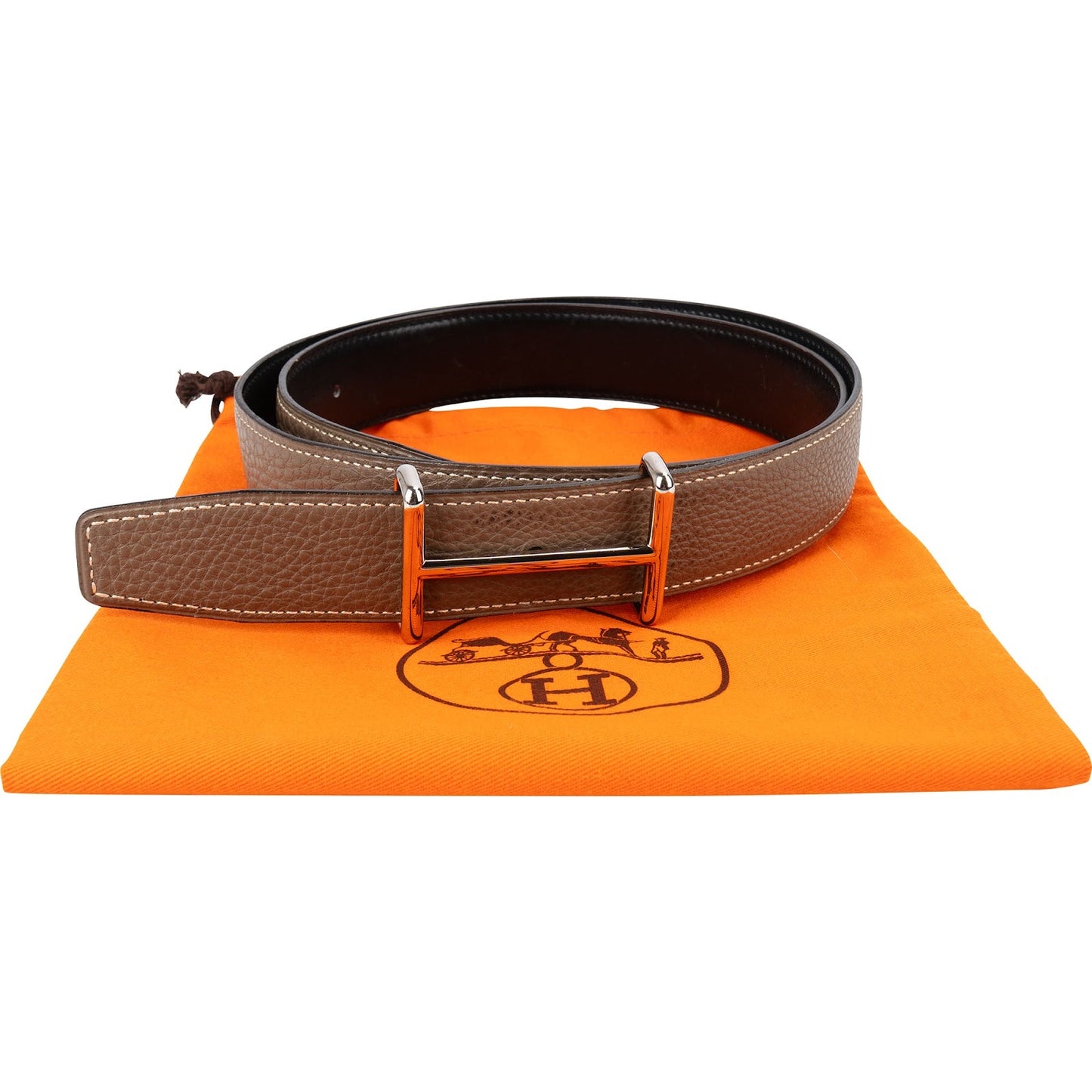 Hermès Reversible Leather H d'Ancre Belt (85)