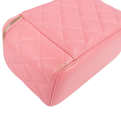 Chanel Quilted Lambskin CC Mini Vanity Case Chain Crossbody Bag