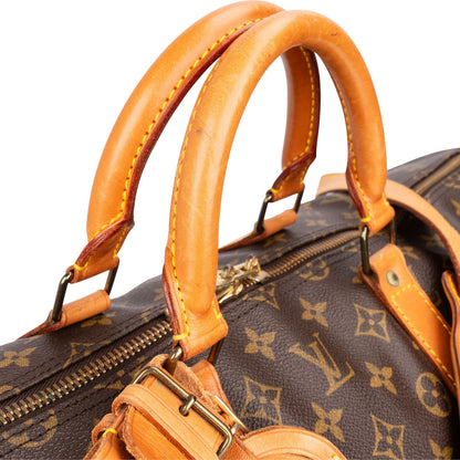 Louis Vuitton Monogram Canvas Keepall 55 Bandoulière Travel Bag