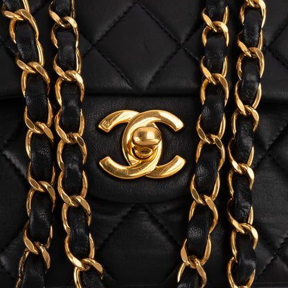 Chanel Quilted Lambskin 24K Small Double Flap Shoulder Bag