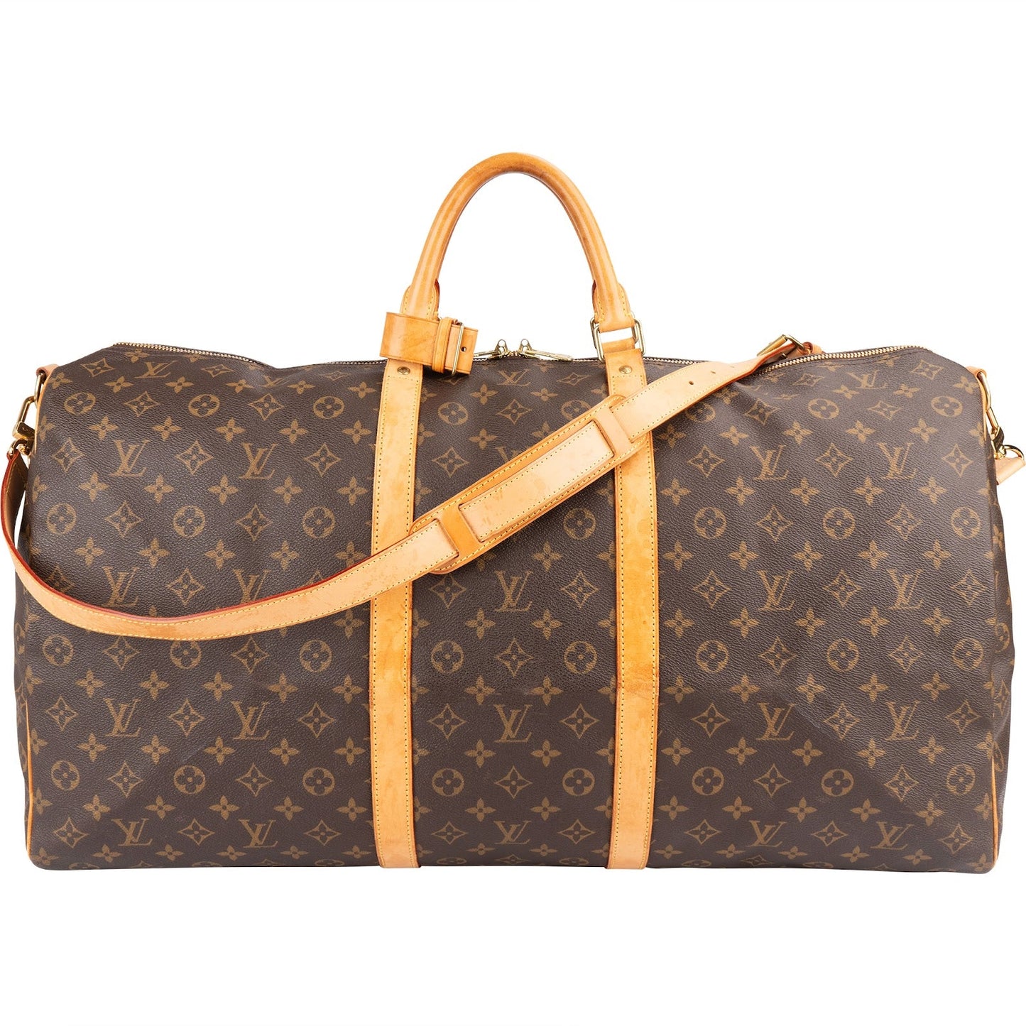 Louis Vuitton Monogram Canvas Keepall 60 Bandoulière Travel Bag