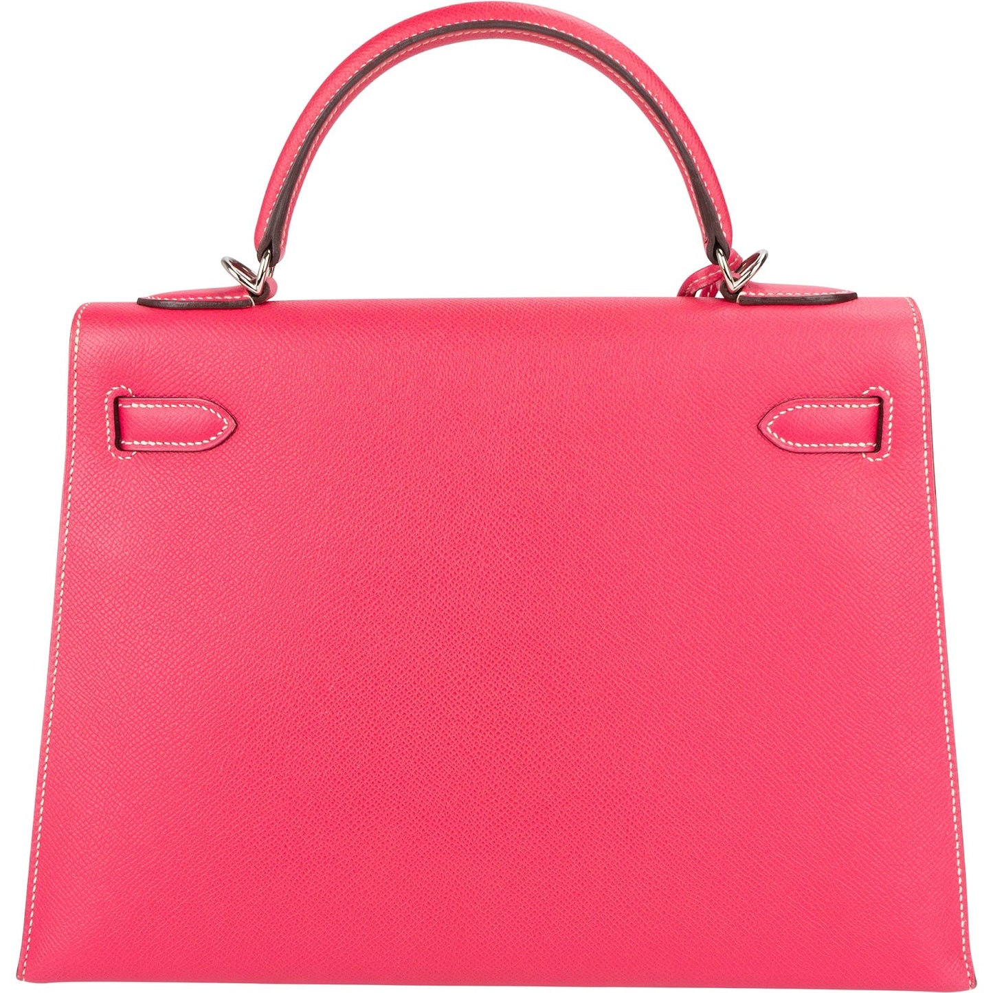 Hermès Epsom Leather Sellier Palladium Kelly 32 Handbag