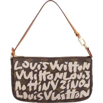 Louis Vuitton Monogram Canvas Limited Graffiti Pochette Accessoire Handbag