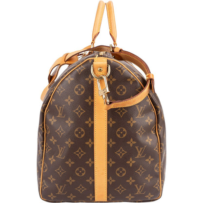 Louis Vuitton Monogram Canvas Keepall 55 Bandoulière Travel Bag