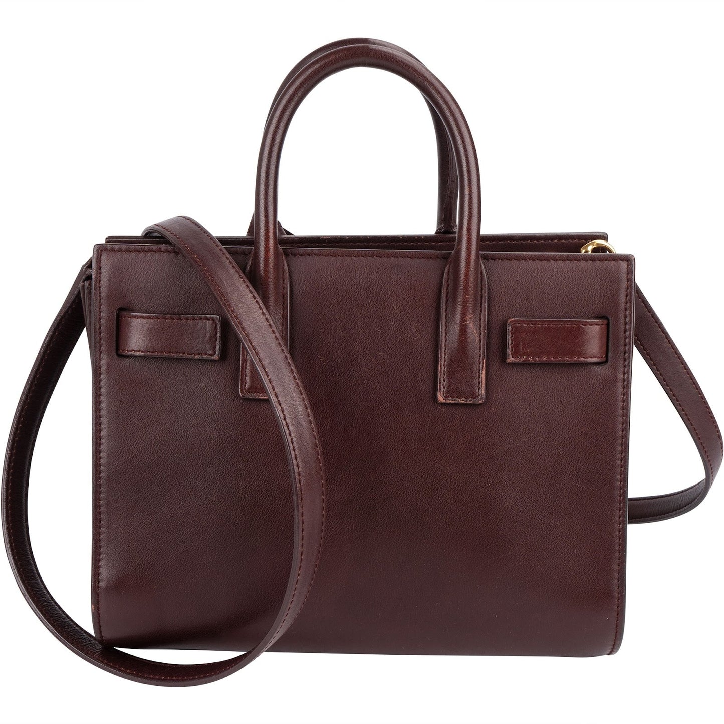 Saint Laurent Calfskin Leather Nano Sac De Jour Handbag