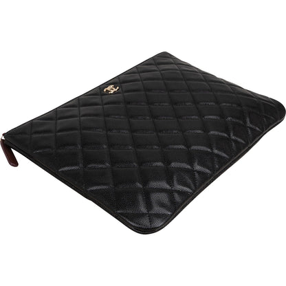 Chanel Quilted Lambskin CC Clutch