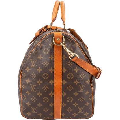 Louis Vuitton Monogram Canvas Keepall 55 Bandoulière Travel Bag