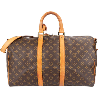 Louis Vuitton Monogram Canvas Keepall 45 Bandoulière Travel Bag