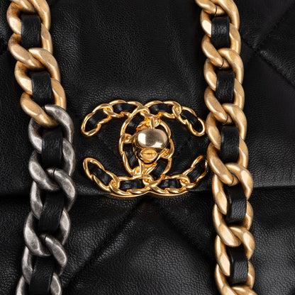 Chanel 19 Quilted Lambskin Single Flap Crossbody Bag Large
