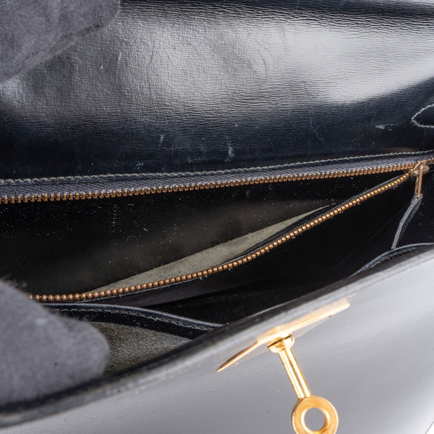 Hermès Noir Box Calf Kelly 32 Sellier Handbag