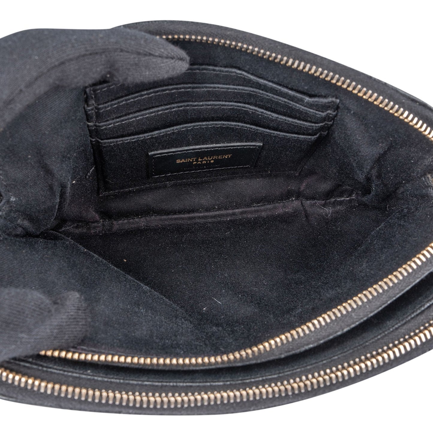 Saint Laurent Black Quilted Leather Becky Crossbody Bag