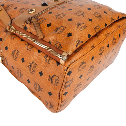 MCM Monogram Visetos  Studded 2 in 1 Bag Backpack