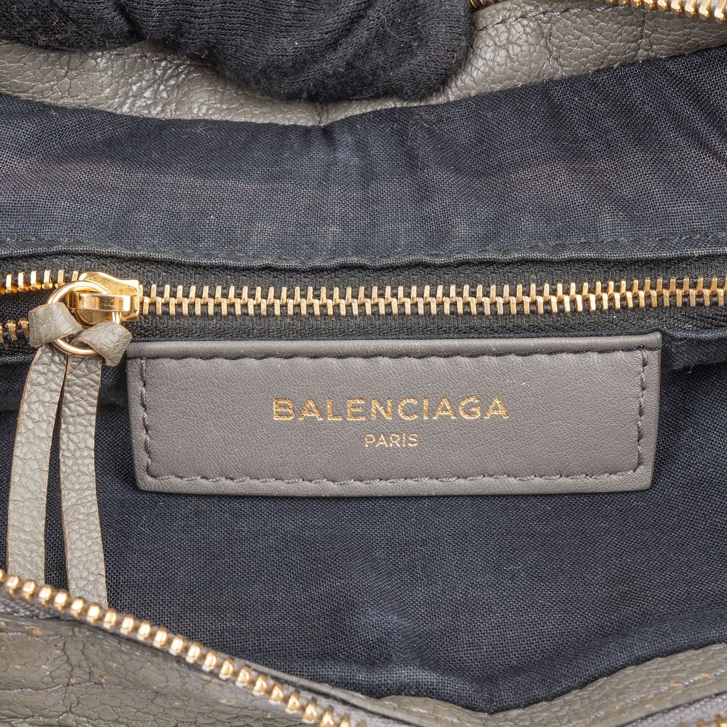 Balenciaga Grey Grained Leather City Handbag