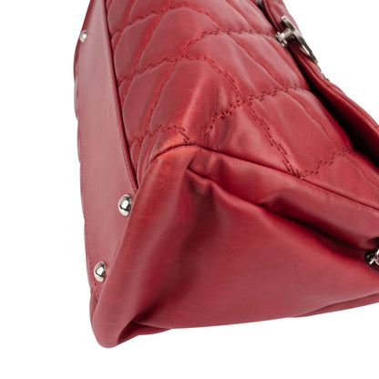 Chanel Quilted Lambskin Diamond Stitch Hampton Flap Jumbo Flap Crossbody Bag