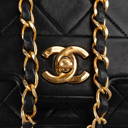 Chanel Quilted Lambskin 24K Gold Single Flap Crossbody Bag