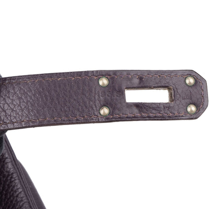 Hermès Raisin Clemence Leather Kelly 40 JPG Shoulder Bag
