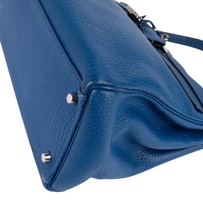 Hermès Bleu Togo Leather Kelly Retourne 35 Handbag