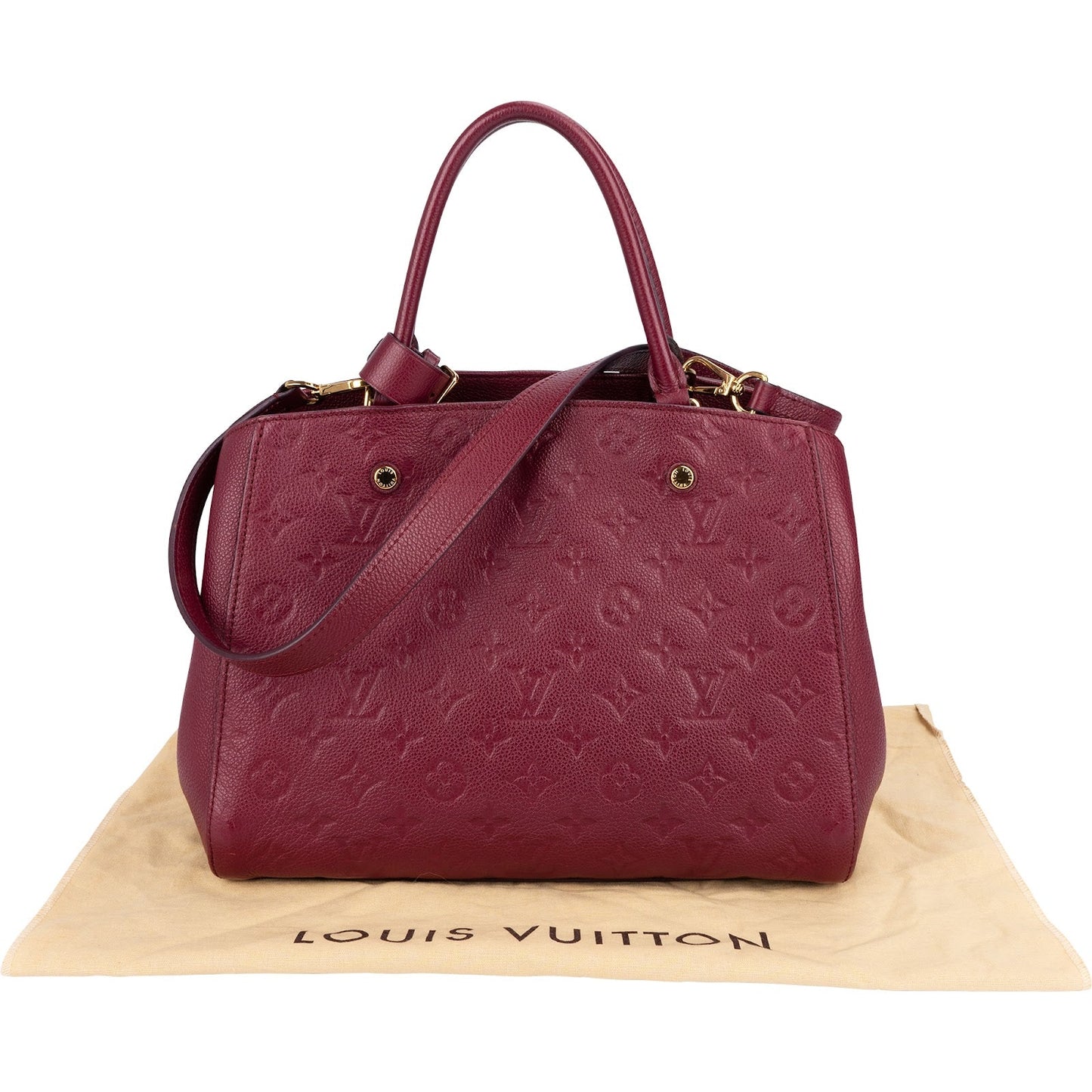 Louis Vuitton Leather Monogram Empreinte Montaigne MM Handbag