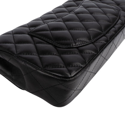 Chanel Quilted Lambskin East West Single Flap Shoulder Bag