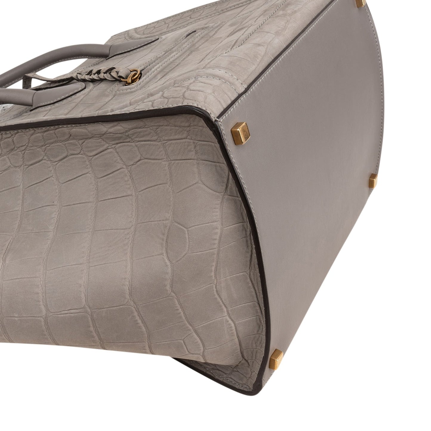 Celine Croc Embossed Leather Phantom Handbag