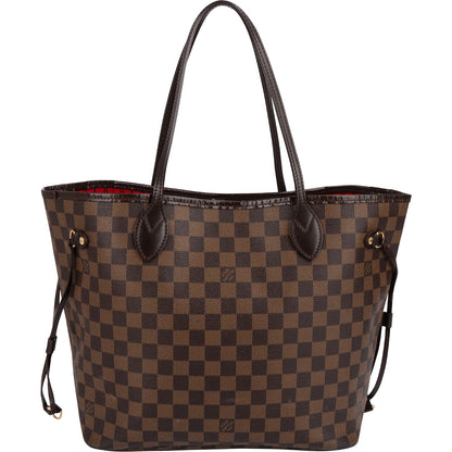 Louis Vuitton Monogram Damier Ebene Canvas Neverfull MM Shoulder Bag