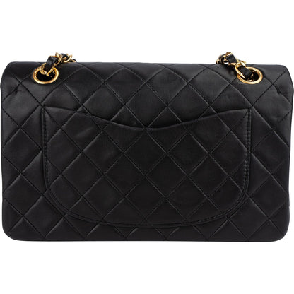 Chanel Quilted Lambskin 24K Gold Small Double Flap Shoulder Bag