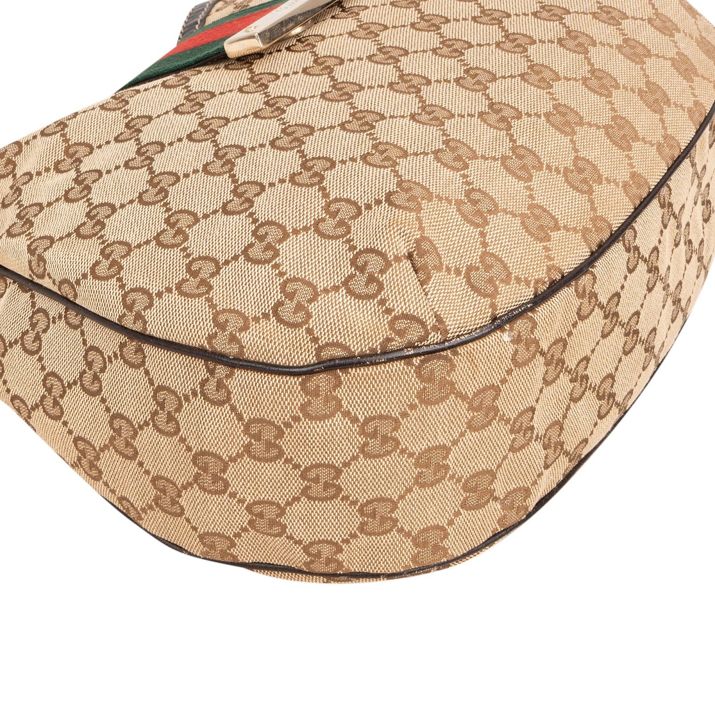 Gucci Monogram GG Web Stripe Shoulder Bag