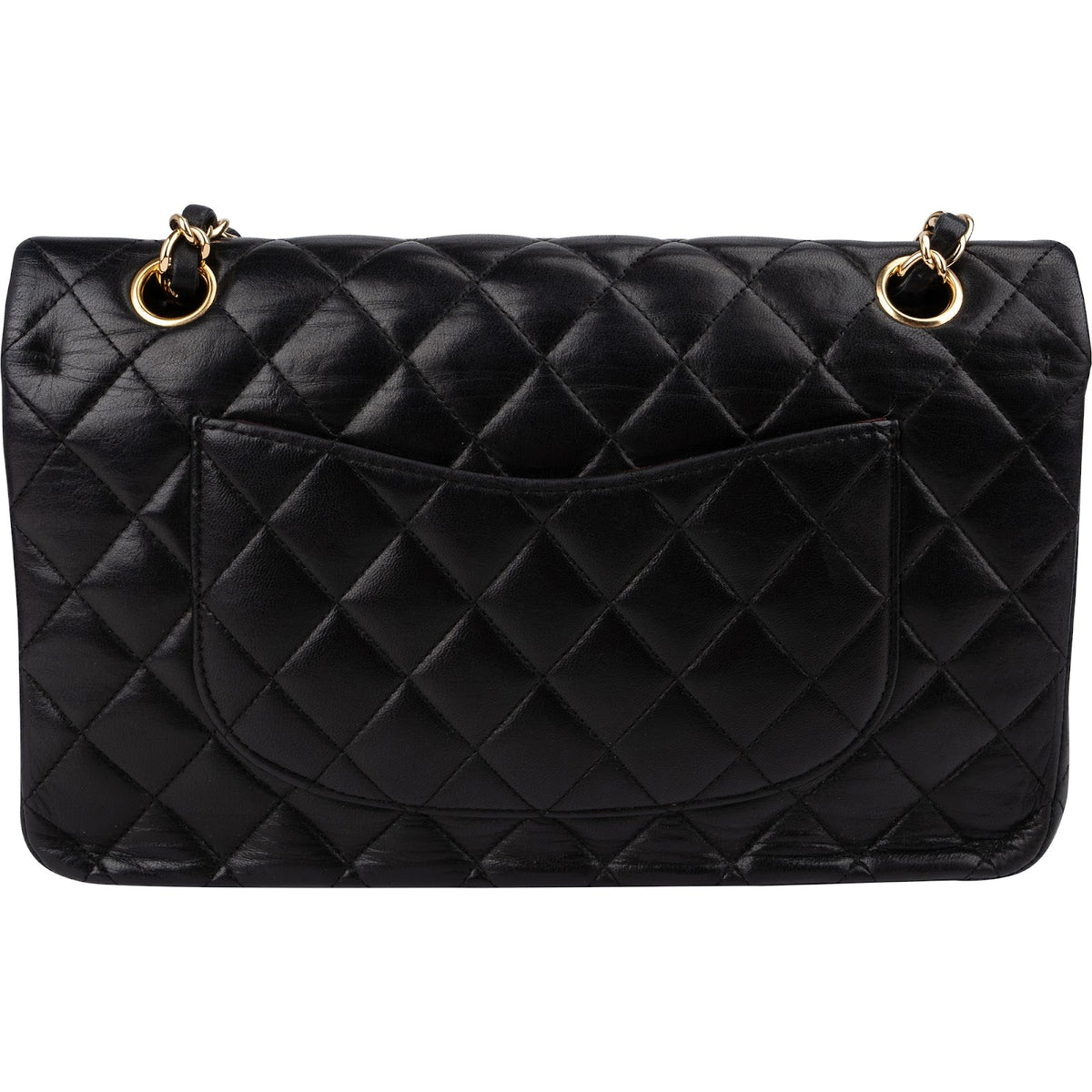 Chanel Quilted Lambskin Medium Double Flap Shoulder Bag