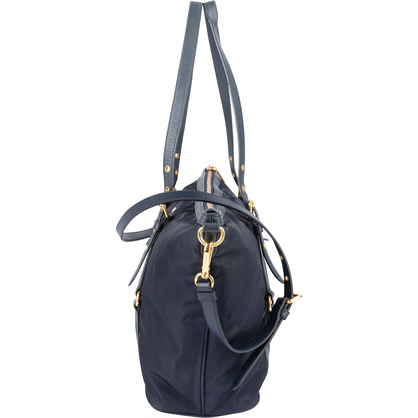 Prada Tessuto Saffiano Leather Tote Shoulder Bag