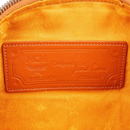 MCM Monogram Visetos Boston Travel Bag 50