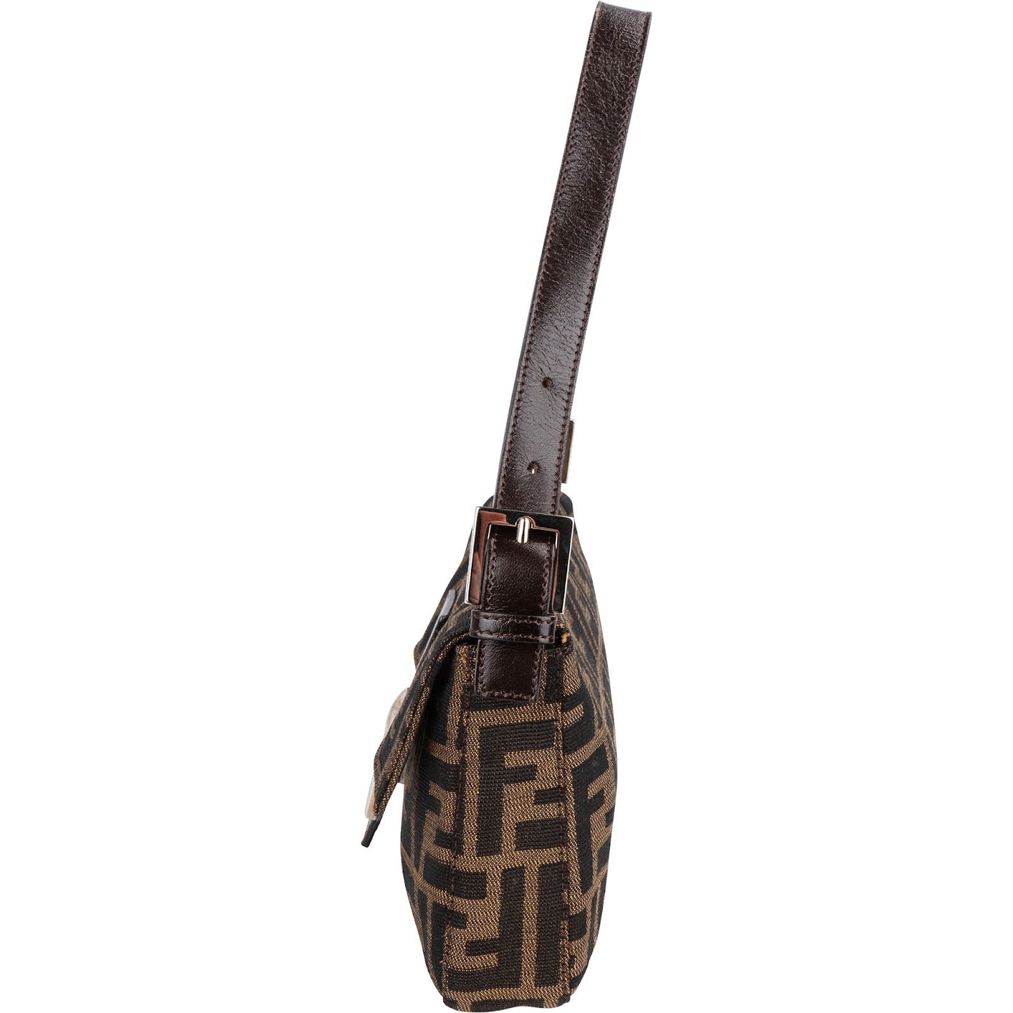 Fendi Monogram Zucca Baguette Shoulder Bag