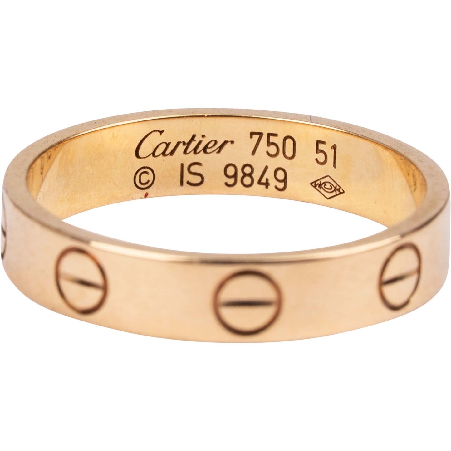 Cartier Au 750 Gold LOVE Wedding Band Ring (#51)