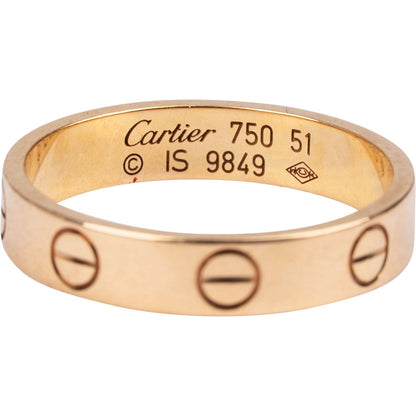 Cartier Au 750 Gold LOVE Wedding Band Ring (#51)