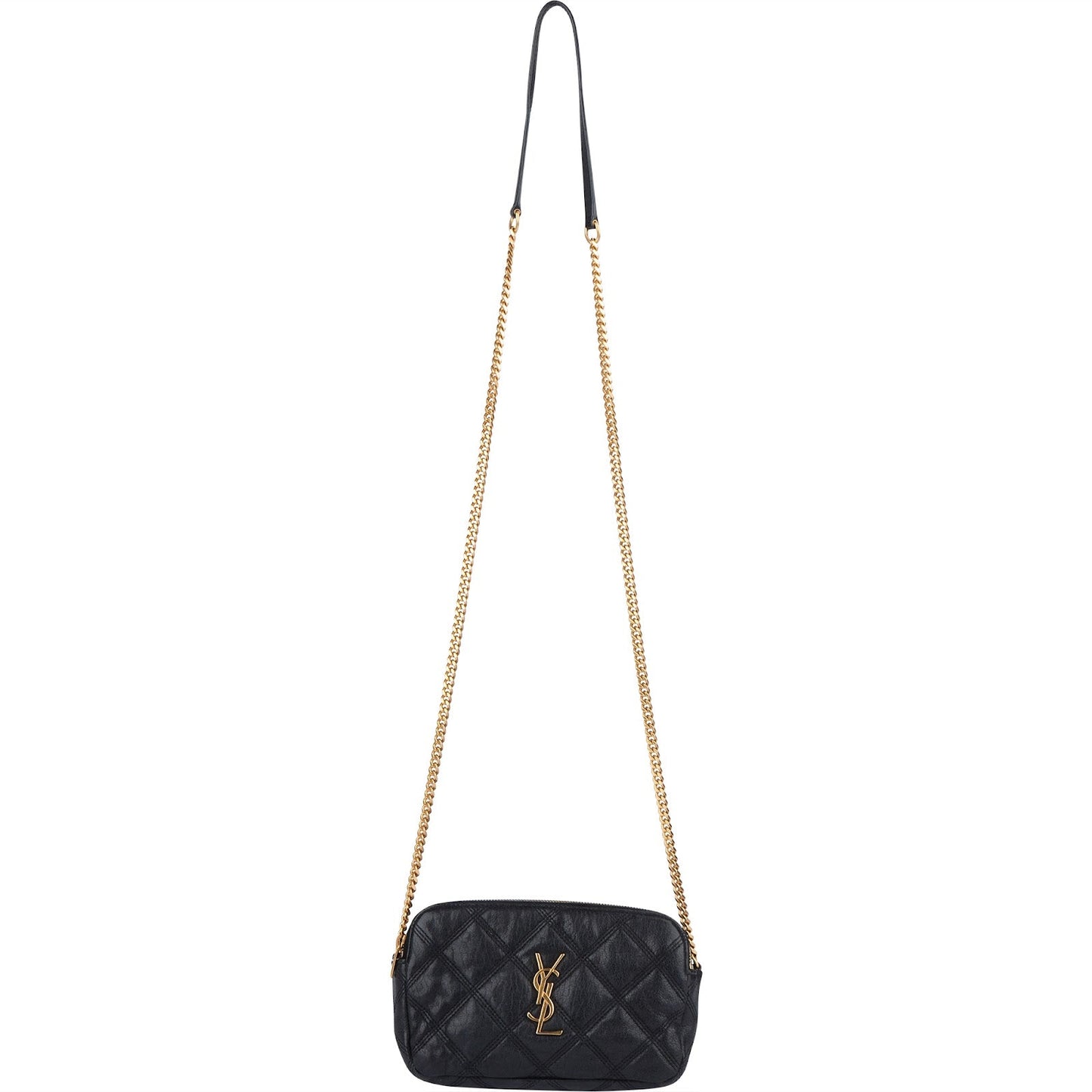 Saint Laurent Black Quilted Leather Becky Crossbody Bag