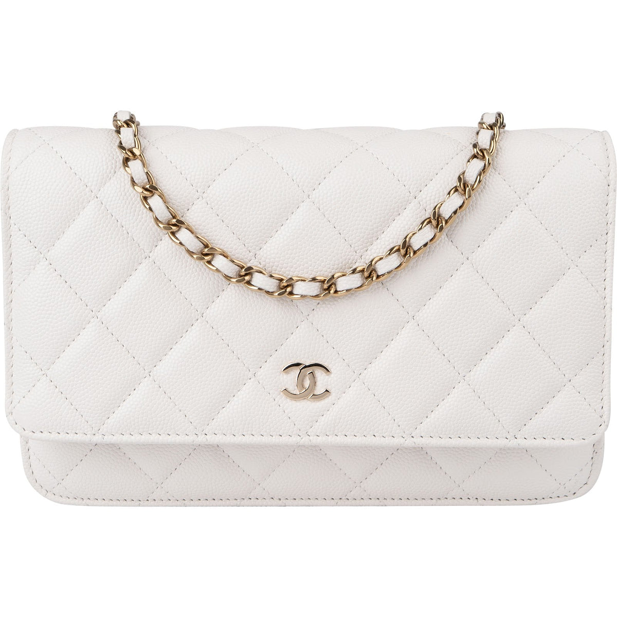Chanel Quilted Caviar Leather Wallet On Chain Crossbody Bag