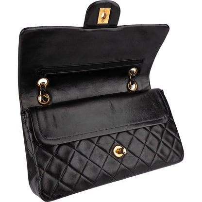 Chanel Quilted Lambskin 24K Gold Medium Double Flap Shoulder Bag