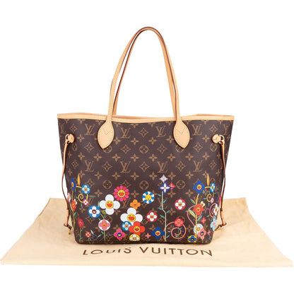 Louis Vuitton Monogram Canvas Murakami Flowers Neverfull MM Shoulder Bag